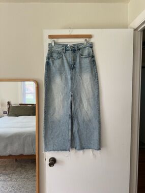 Pistola Alice Denim Slit Maxi Skirt Size 27/4